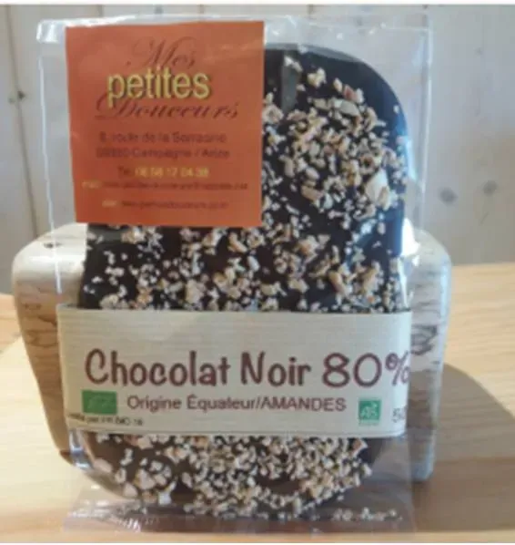Langue chocolat noir 80% gingembre